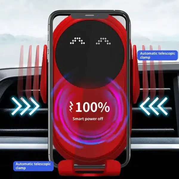 HKXA Wireless Charger Car Phone Holder Qi Induction Smart Sensor Fast Charging Stand Mount for Samsung S10 Note 10 iPhone 11 10W - Image 2