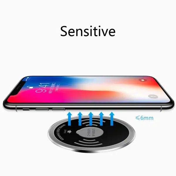Brand New and High Quality 15W USB-C USB-A Quick Charger 3.0 Built in Desktop Device Qi Fast Wireless Charger Embedded Charger - Image 4