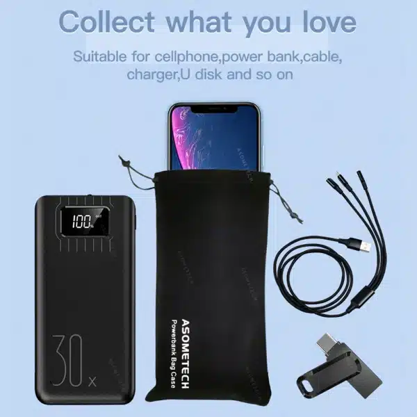 Power Bank Protective Case Bag Travel Portable Storage Bag Cover for Power Bank Mobile Phone Earphones Protection Accessories - Image 2