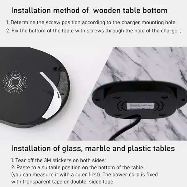 20mm Long Distance Wireless Charger invisible marble desktop furniture table hidden adsorption For iPhone XR 11Pro Samsung S10 9 - Image 5