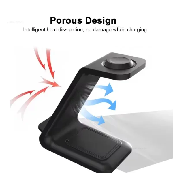 Wireless Charger 3 in 1 Stand for Samsung Galaxy Watch 7/6/5/4 Fast Charging Station for Galaxy S24/S23/S22 Wireless Charger - Image 4