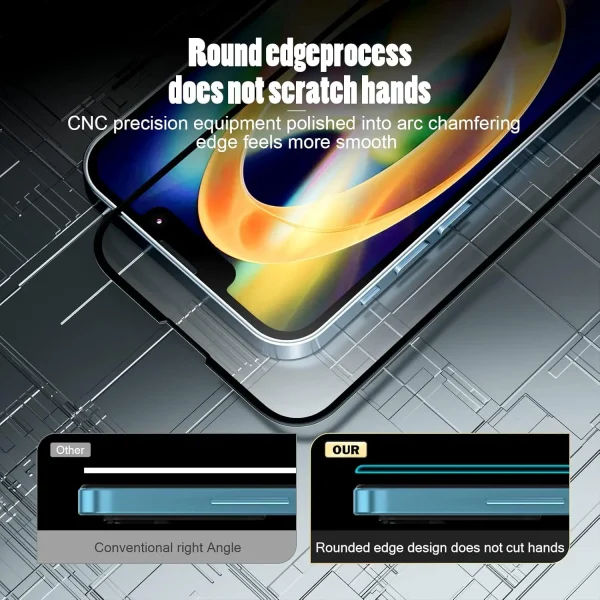 2Pcs 99999D Full Tempered Glass For iPhone 16 Pro Max Screen Protector For iPhone 14 15 Plus 11 12 13 Pro X XR XS Max Glass Film - Image 4