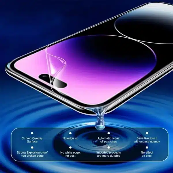 5Pcs Hydrogel Film for IPhone 11 12 13 14 15 Pro Max 7 8 Plus Mini Full Cover Screen Protector for IPhone XR X XS MAX Not Glass - Image 4