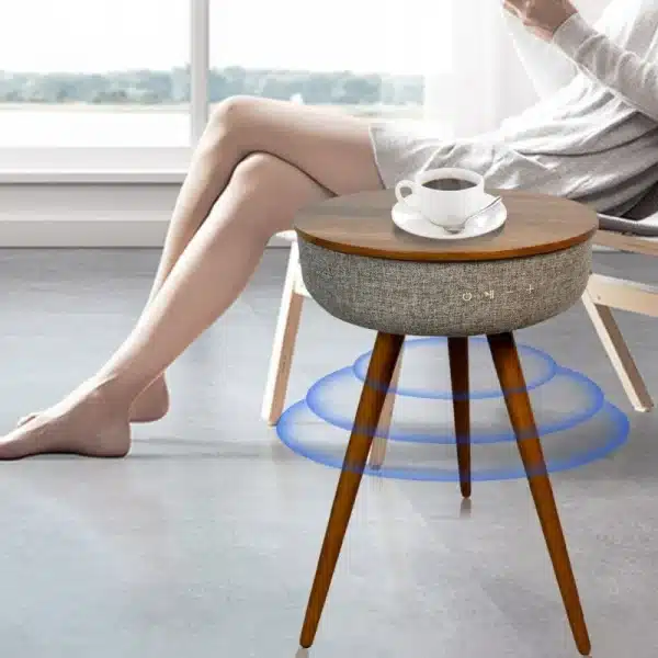 Smart Wireless Charging Coffee Table Bluetooth Stereo Audio Sofa Side Table Music Coffee Table with USB Charger - Image 2