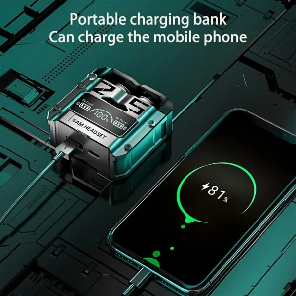 M25 TWS Wireless Headphones Earphones Bluetooth Touch Control Noise Reduction Stereo Waterproof Earbuds Headsets - Image 5