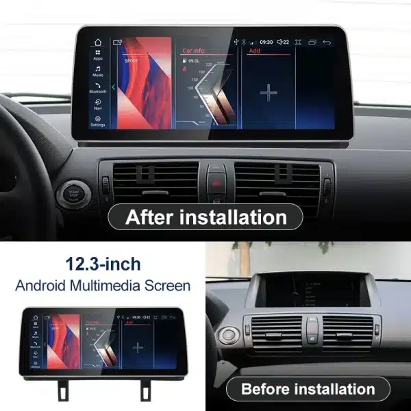 2024 New ID6 ID7 ID8 UI 12.3inch Android System Wireless Carplay AUTO For BMW 1Series E81 E82 E87 E88 CCC CIC Car Video Players - Image 2