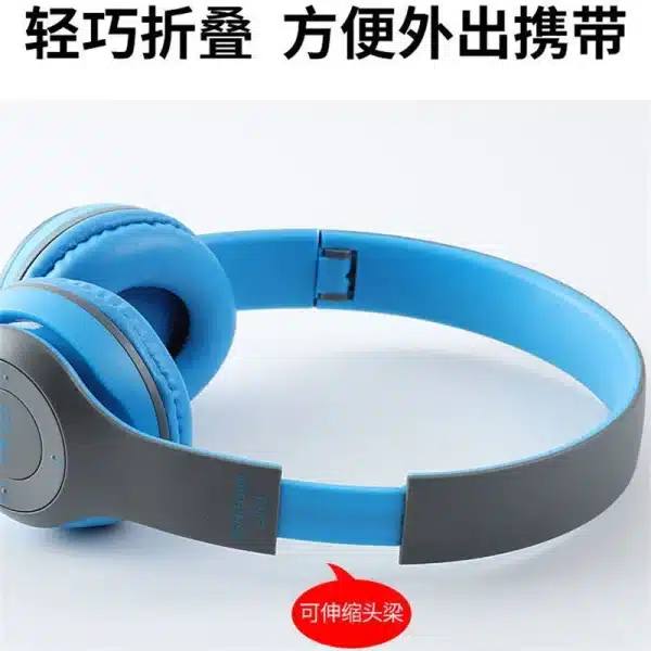 Xiaomi Wireless Headphones Foldable HIFI Headset Noise Cancelling Earphone with Mic USB Adaptor For iPhone Game P47 Earbuds - Image 4
