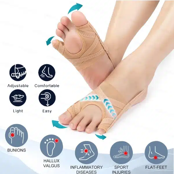 Toe Separator Hallux Valgus Bunion Corrector Orthotics Feet Bone Thumb Adjuster Correction Pedicure Sock Straightener Tools - Image 2