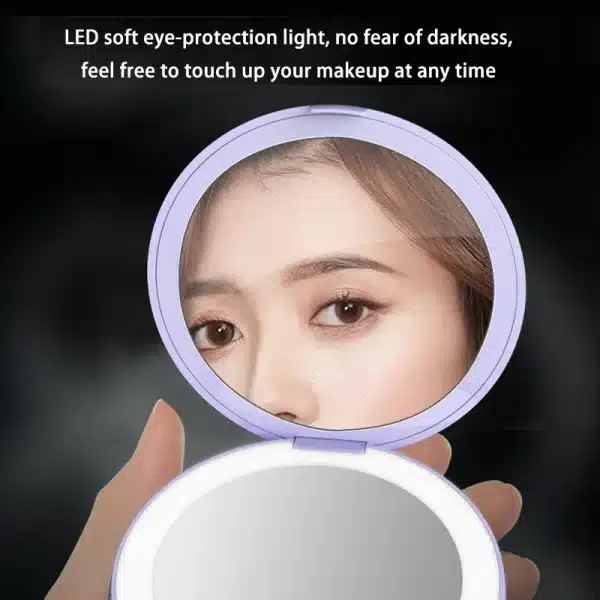 4-in-1 Mini Hand Warmer Power Bank Handheld Makeup Mirror USB Rechargeable LED Night Light Winter Heater Outdoor Travel Portable - Image 2