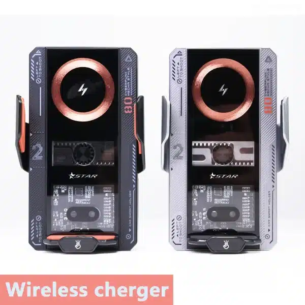 Car Smart Sensing Automatic Clamping Mounts For Samsung iPhone Xiaomi Phone Holder Wireless Charger Mounts 15W/66W Fast Charging - Image 2