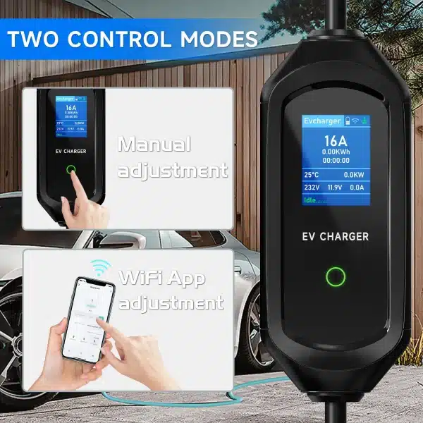 AFEEV Portable EV Charger Type2 IEC62196-2 EVSE Fast Charging Cable Type1 SAE J1772 Wallbox WiFi APP Bluetooth Wireless Control - Image 5