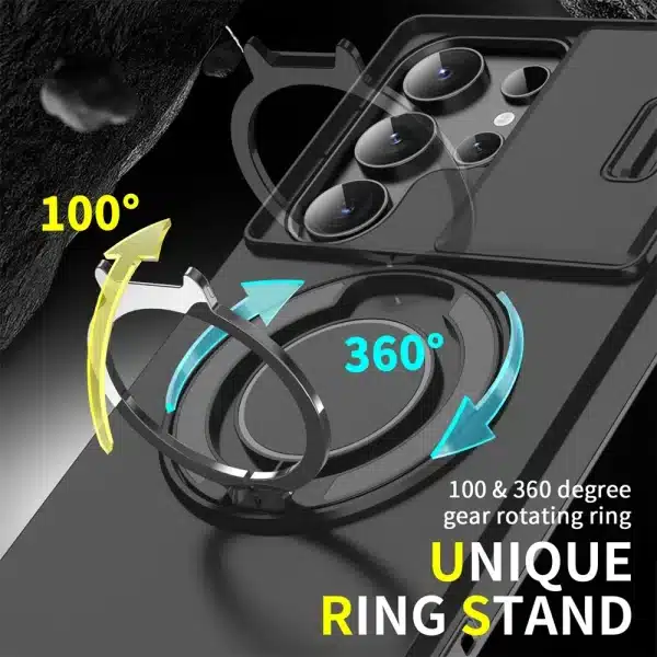 Slide Camera Protection Magnetic Stand Phone Case for Samsung S24 S23 Plus S21 S22 Ultra S20 FE A54 A23 A15 A14 Defender Cover - Image 4