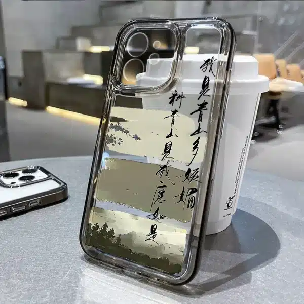 Transparent Phone Case For iPhone 11 Case iPhone 13 12 14 15 Pro Max XR XS X 7 8 Plus SE 2020 Aesthetic Art Chinese Style Cover - Image 5