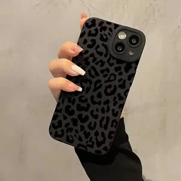 Soft TPU Phone Case with Leopard Print Pattern for iPhone 15 Pro Max 14 11 12 mini 13 XS XR X 7 8 Plus SE Case - Image 2