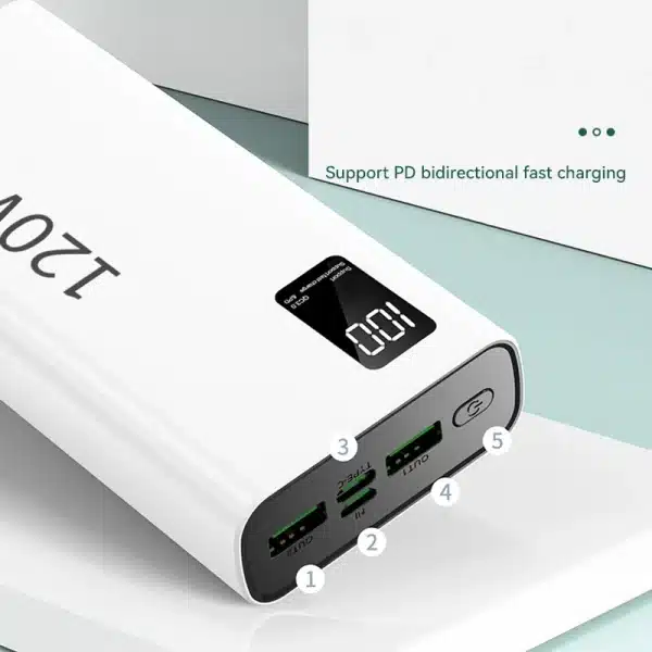 120W Super Fast Charging 50000 mAh Power Bank 100% sufficient capacity for mobile power supply for various mobile phones - Image 4