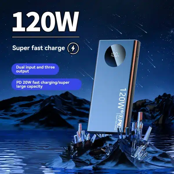 120W 500000mAh High Capacity Power Bank Fast Charging Powerbank Portable Battery Charger For iPhone Samsung Huawei 2025 New - Image 2