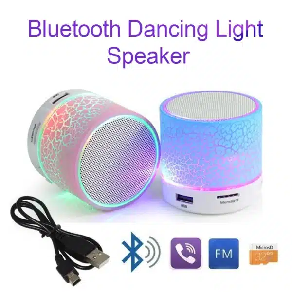 A9 Mini Portable Speaker Bluetooth Wireless Audio Dazzling Crack LED Lights Subwoofer Support TF Card USB Charger For PC/Mobile - Image 5