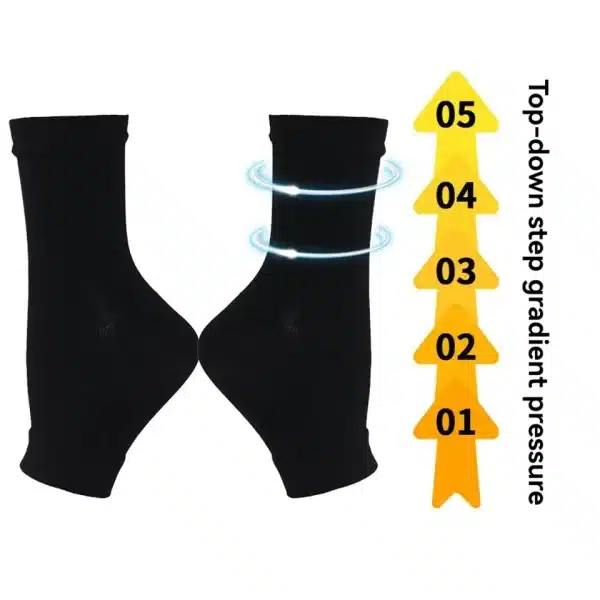GOBYGO 1Pair Athletic Compression Socks Full Open Toe Stretch Crack Prevention Socks Outdoor Fitness Half Palm Compression Socks - Image 3