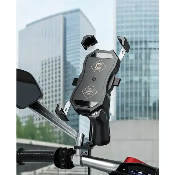 2022 Upgraded Motorcycle Phone Holder 15W Wireless Charger USB QC3.0 Fast Charging Bike Smartphone Stand 360 Cellphone Support - Image 3