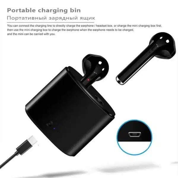 Original i7s mini Bluetooth Earphone Wireless Headphones Earbuds Blutooth Handfree Headsets With Charging Box for Xiaomi phone - Image 4