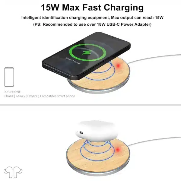 100W Fast Wireless Charger Pad for iPhone 14 13 12 15 Pro Max Samsung Galaxy S22 S21 S23 S10 S9 Xiaomi Wireless Charging Station - Image 6