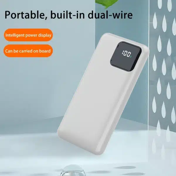 100000mAh 22.5W Power bank with Dual-line 50000mAh Large Capacity Compact Portable Power Bank with Digital Display For Apple - Image 2