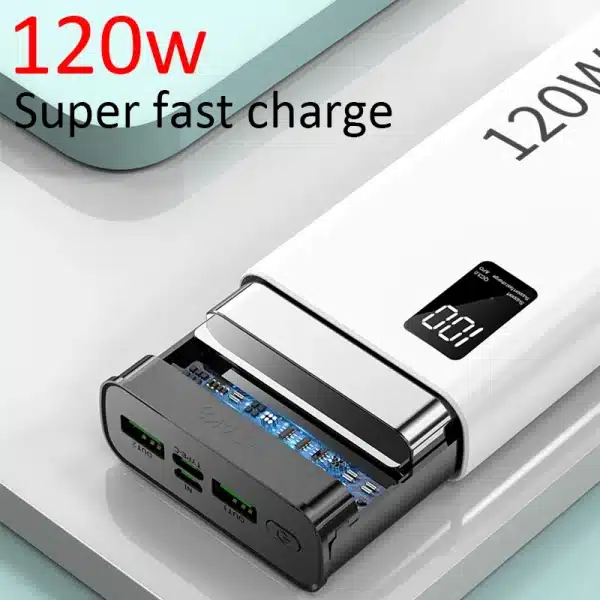 120W Super Fast Charging 50000 mAh Power Bank 100% sufficient capacity for mobile power supply for various mobile phones - Image 5