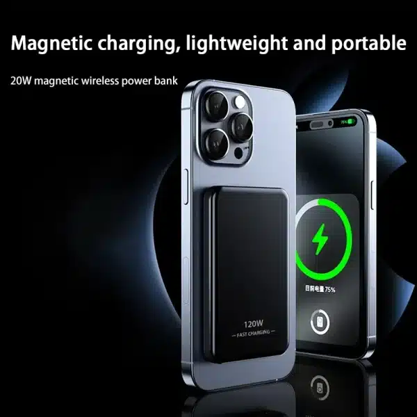 Xiaomi Magnetic Power Bank 50000mAh Large Capacity 120W Wireless Fast Charger Portable Battery for iPhone Samsung Xiaomi Gift - Image 6