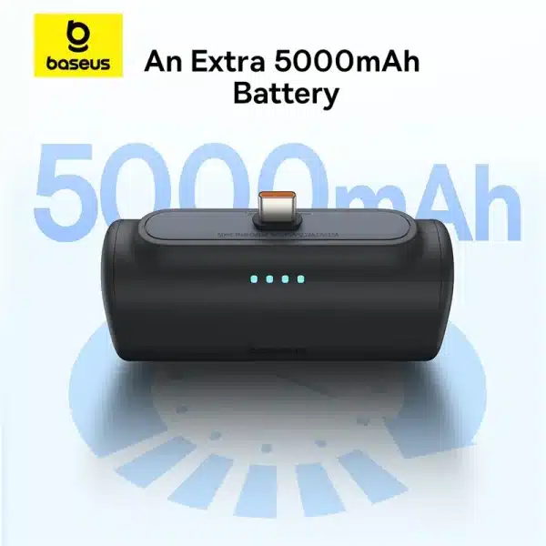 Baseus Mini Power Bank 20W 5000mAh Type C Fast Charging External Battery PowerBank for iPhone 15 Pro Max Samsung Xiaomi - Image 6