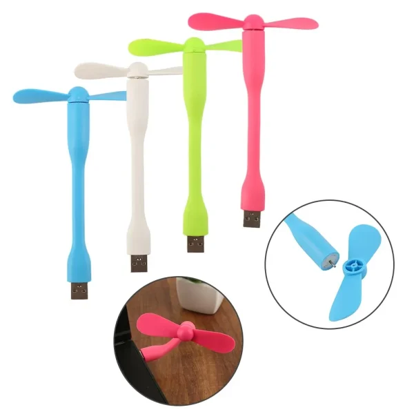 Mini USB Fan Flexible Bendable Fan For Power Bank Laptop PC AC Charger Portable Hand Fan For Computer Summer Gadget - Image 3