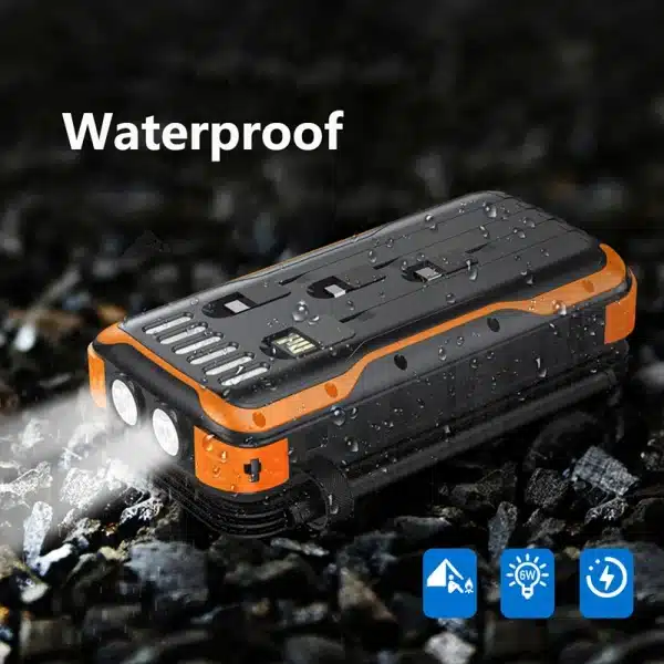 43800mAh Solar Power Bank with 4 Solar Panel Wireless Charger Powerbank for iPhone 15 Samsung S24 PD 20W Fast Charging Powerbank - Image 4