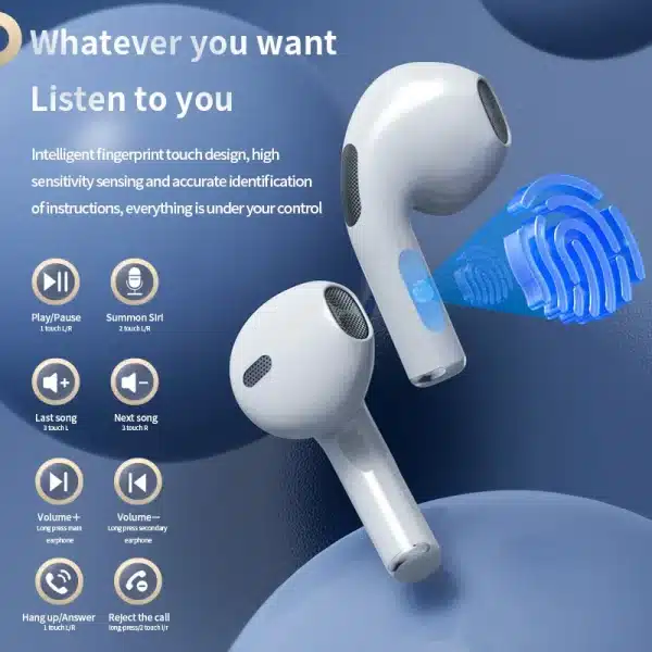 Original Pro 6 TWS Max Wireless Bluetooth Earphones Mini Earbuds Noise Cancelling Headset For Airpodding Apple iPhone Headphones - Image 3