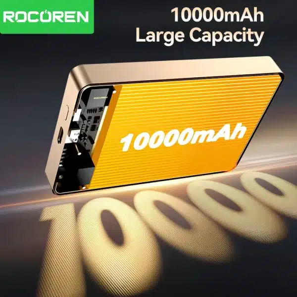 Rocoren 10000mAh Magnetic PowerBank Fast Charging 5000mAh Power Bank Portable Wireless Charger Battery For iPhone 16 15 Pro Max - Image 6