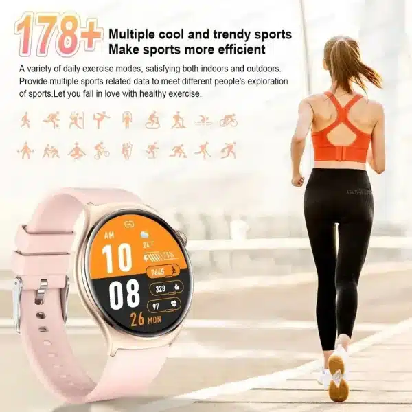 2024 GPS Smart Watch Women 1.43 Inch AMOLED 466*466 HD Screen Sport Heart Rate NFC Custom Dial Bluetooth Call Smartwatch Ladies - Image 6