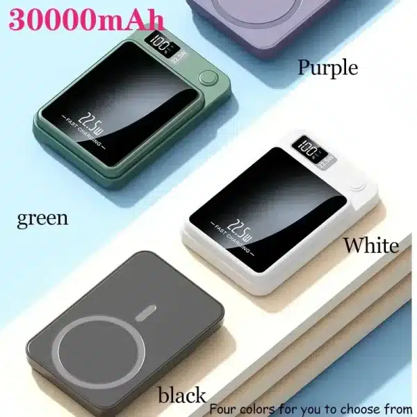 Power Bank 30000mAh Wireless Magnetic Power Bank Magsafe 22.5W Super Fast Charging for IPhone Samsung Huawei Xiaomi - Image 6