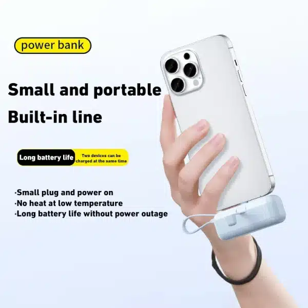 Xiaomi 50000mAh Portable Power Bank Mini Lightweight External Battery for iPhone Samsung Built-in Type C Lightning Plug - Image 3