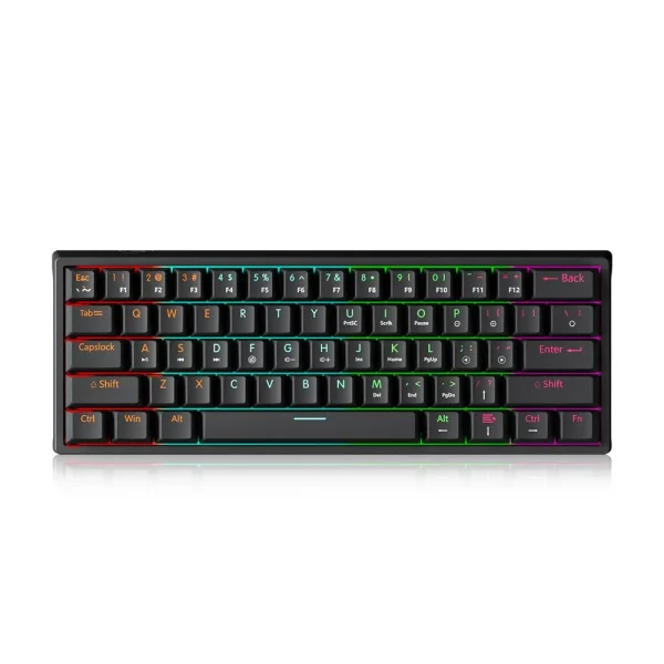 MUCAI MK61 USB Gaming Mechanical Keyboard Red Switch 61 Keys Wired Detachable Cable RGB Backlit Hot Swappable - Image 6