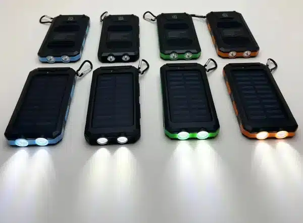 200000mAh Large Capacity Solar Power Bank New Portable With Lanyard Compass External Battery Outdoor Camping Charging Powerbank - Image 2