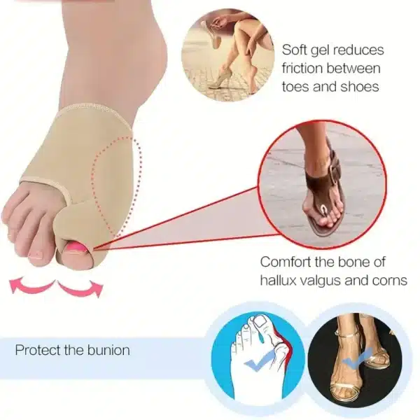 1 Pair of Soft Feet Covers: Big Toe Splitter, Hallux Valgus Corrector Palm Covers for Maximum Comfort - Image 3