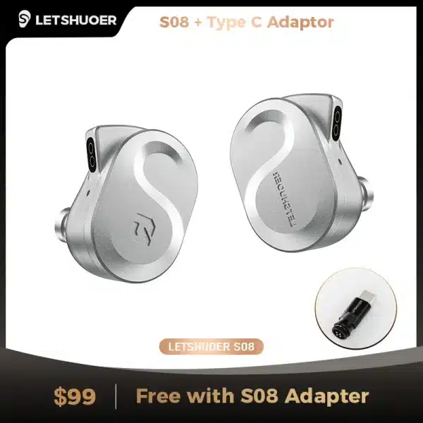 Letshuoer S08 Fourth Generation in Ear Monitor Earphone Dual-coil 13mm Planar Magnetic Driver HiFi Wired in Ear Earbuds - Image 2