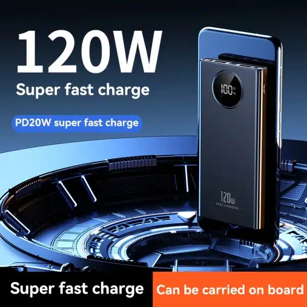 50000mAH Super High Capacity Power Bank 120W Fast Charging Powerbank Portable Battery Charger For iPhone Xiaomi Sumsung Huawei - Image 3