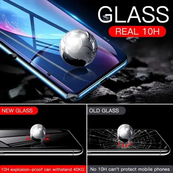 4Pcs 10D Tempered Glass for iPhone 14 11 12 13 Pro Max Mini 7 8 Plus Full Cover Screen Protector for iPhone 15 PRO X XR XS MAX - Image 3