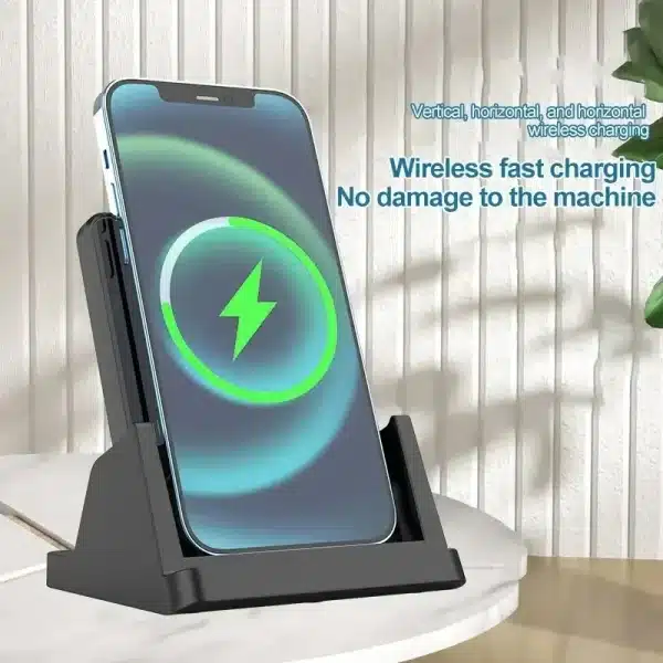 Wireless Charger Pad Stand Desktop Ultra-thin Mobile Phone Fast Charging Dock Station For iPhone 15 14 13 12 Samsung Xiaomi - Image 2