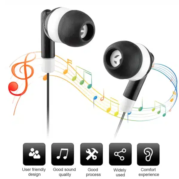 In-Ear Deep Bass Stereo Headphone 3.5mm Wired Earphones Sports HIFI Audio Music Earbuds For Android MP3 MP4 Phones Tablets - Image 2