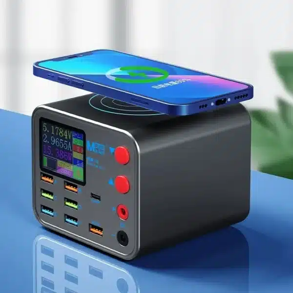 DianBa No. 1 PD 8-Port LCD Multi-Function Fast Charger Wireless Charing Mobile Phone Current Data Line Detection Burn-in Repair - Image 4