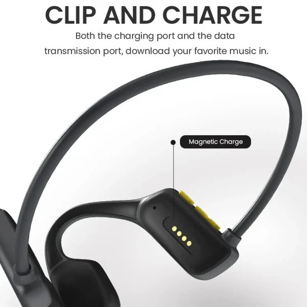 PARAMITA 8GB Storage Swimming Headset IP68 Waterproof Bone Conduction Headset Open Ear Wireless BT 5.2 Ear Hook Earphones Sport - Image 6