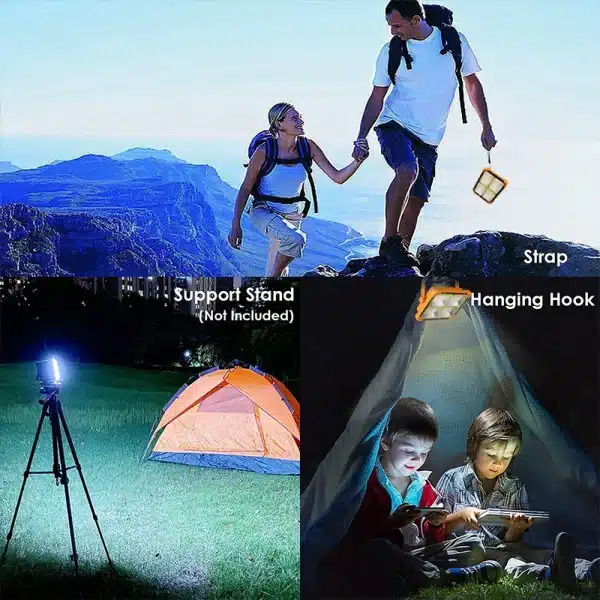 Camping Lantern 20000mAh High Solar Rechargeable LED Tent Light with Magnet Powerful Flashlight Power Bank Repair Emergency Lamp - Image 5