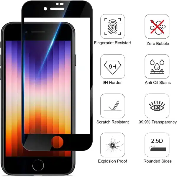 5Pcs Screen Protector on the for iPhone 7 8 6 6S Plus Tempered Glass For Se 2020 2022 - Image 2