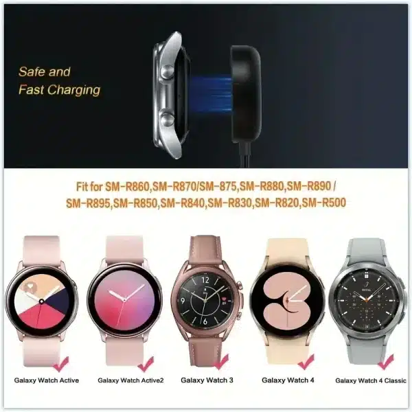 Magnetic Watch Wireless Charger For Samsung Galaxy Watch 8/7/6/5pro/5/4/3 Active 2 Portable USB Cable Fast Charging Dock Station - Image 3