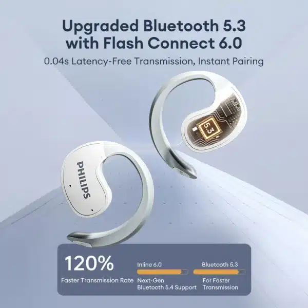 New Original Philips TAT2708 OWS Wireless Bluetooth Earphones ENC Call Noise Cancelling Headset Waterproof Sport Stereo Earbuds - Image 5